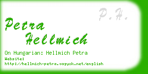 petra hellmich business card